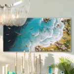 Epoxy Sea Wave Wall Clock 27