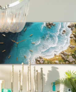 Epoxy Sea Wave Wall Clock 27