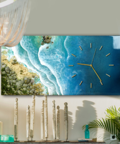 Epoxy Sea Wave Wall Clock 26