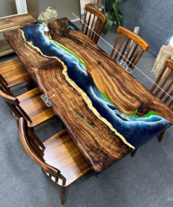 Epoxy Dining Table Set For 6 D0101-0002