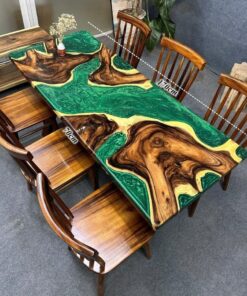 Epoxy Dining Table Set For 6 D0101-0003