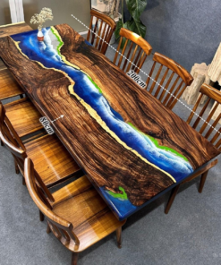 Epoxy Dining Table Set For 8 D0103-0006