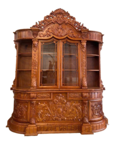 Carved Wooden Display Accent Cabinet A0503-0004