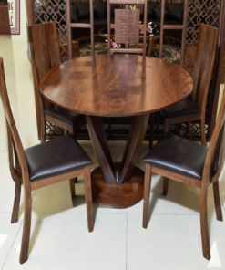 Walnut Dining Set Table For 4 D0102-0008