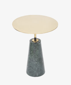 Trapezoidal Stone Legs Stainless Steel Top Side Tables A0402-0005