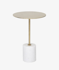 Cylindrical Stone Legs Stainless Steel Side Tables A0402-0018