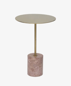 Cylindrical Stone Legs Stainless Steel Side Tables A0402-0019