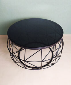Round Black Glass Coffee Table A0401-0032