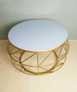 Round White Glass Coffee Table A0401-0031