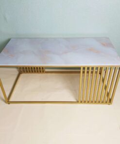 Rectangular White Glasss With Veins Coffee Table A0401-0036