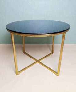 Round Black Glass Coffee Table A0401-0012