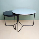 Black & White Glass Nesting Tables A0403-0018