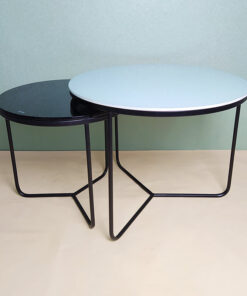 Black & White Glass Nesting Tables A0403-0018