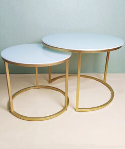 White Glass Nesting Tables A0403-0002