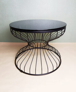 Round Black Glass Coffee Table A0401-0027