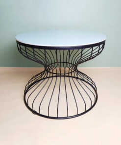 Round White Glass Coffee Table A0401-0026