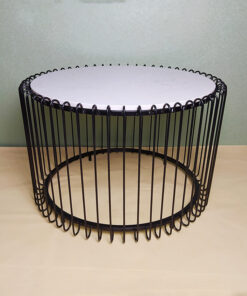 Round White Stone With Veins Coffee Table A0401-0008