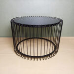 Circle Black Glass Coffee Table A0401-0007