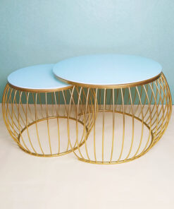 White Glass Nesting Tables A0403-0023