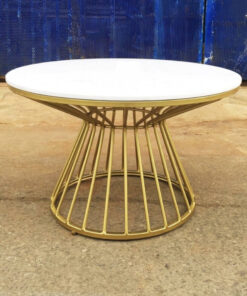 Round White Glass Coffee Table A0401-0047