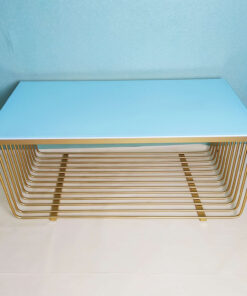 Rectangular White Glass With Veins Coffee Table A0401-0045