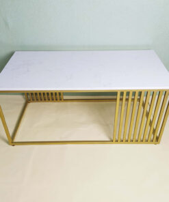 Rectangular White Stone Coffee Table A0401-0037