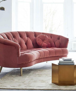 Pink Curved Couch Sofa A0105-0001