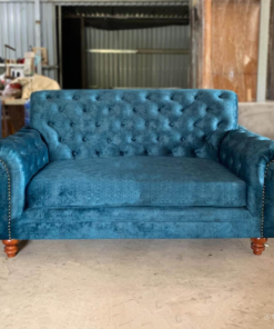 Navy Velvet Loveseat A0103-0003