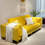 Yellow Fabric Loveseat A0103-0006