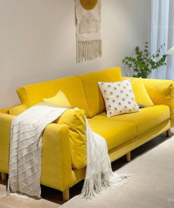 Yellow Fabric Loveseat A0103-0006