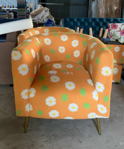 Floral Fabric Single Sofa Chair A0102-0011