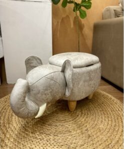 Grey Elephant Ottoman Stool A0101-0008