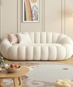 Sheepskin Fur Fabric Cloud Couch A0106-0005